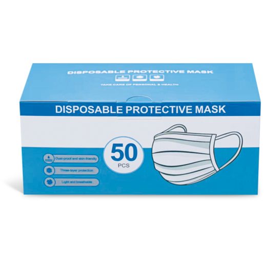 Máscaras Protetoras Descartáveis 50 Un