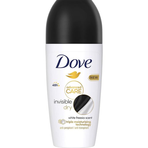 DOVE Desodorizante Roll On Advanced Invisible Dry 50 ml