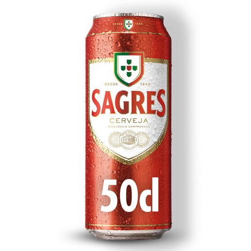 SAGRES Cerveja Com Alcool Lata 500 ml