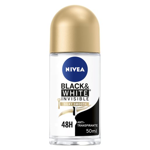 NIVEA Desodorizante Roll-On Invisible Black & White Silky Smooth  50 ml