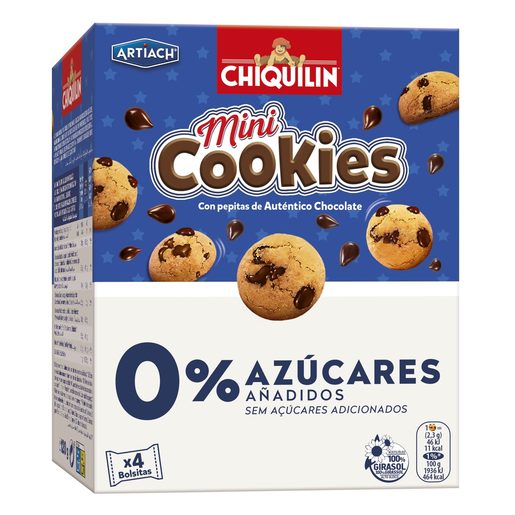 ARTIACH Bolacha Mini Cookies 0% Açúcares 120 g