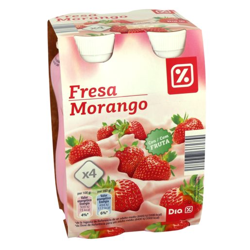 DIA LÁCTEA Iogurte Líquido Polpa Morango 4x160 g